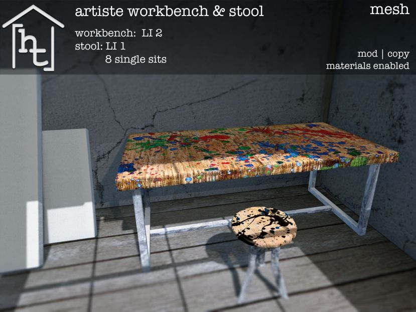[ht home] artiste workbench & stool 4-3