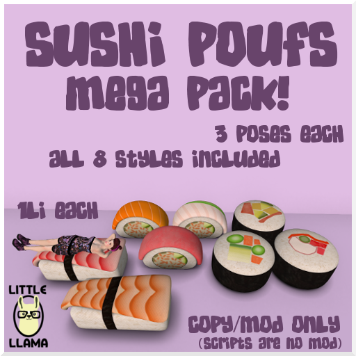LL Sushi Poufs Megapack