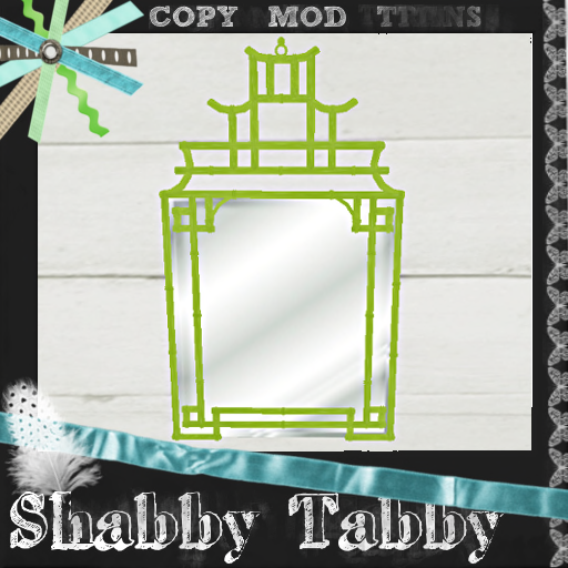 Shabby Tabby -Chinoiserie Mirror